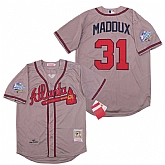 Braves 31 Greg Maddux Gray 1999 World Series Cooperstown Collection Jersey,baseball caps,new era cap wholesale,wholesale hats